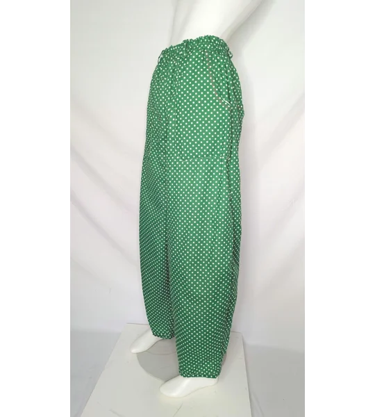 Reworked barrel Leg Trousers: Size 14 retro picnic green