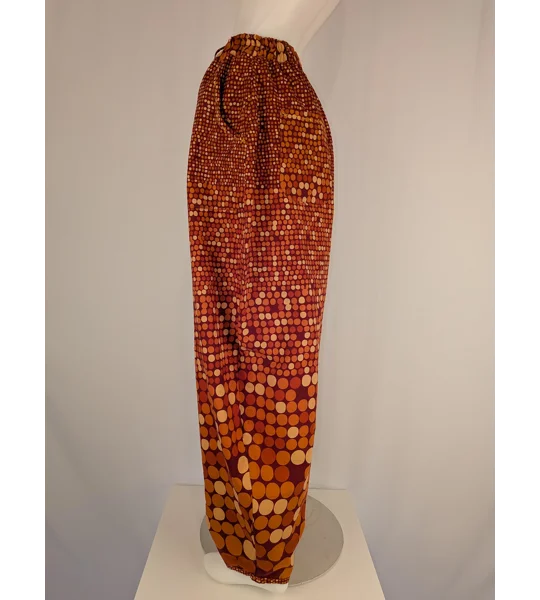 Reworked barrel Leg Trousers: Size 16, warm orange spots
