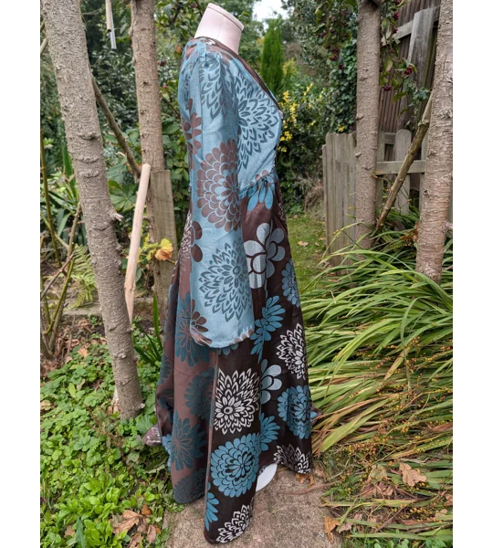 Handmade Floral Maxi Dress: Upcycled Vintage Style, Size 10