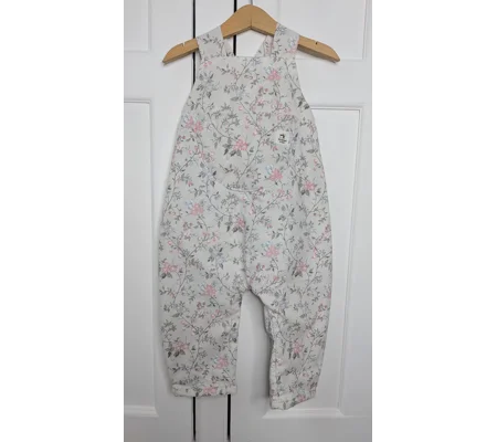 Vintage style kids Dungarees,(2-3y) ditsy cutie vines