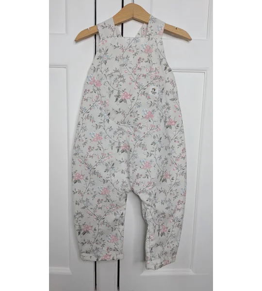 Vintage style kids Dungarees,(2-3y) ditsy cutie vines