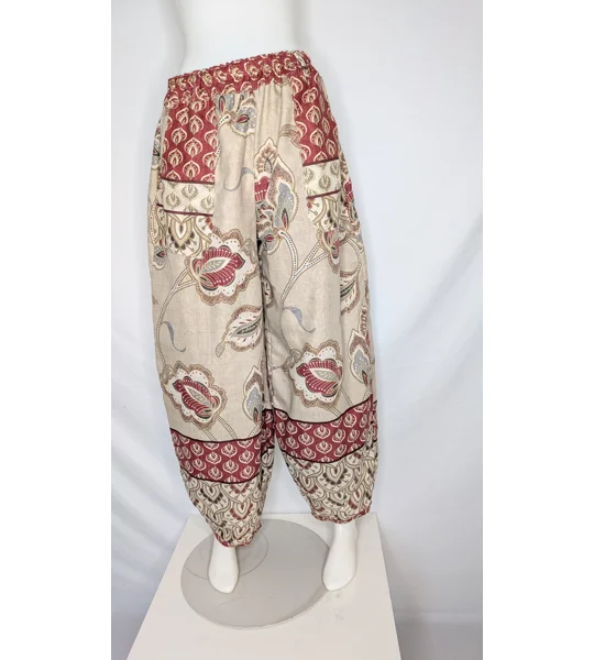 Barrel leg trousers: Size 16 ethnic bohemian,ornamental paisley