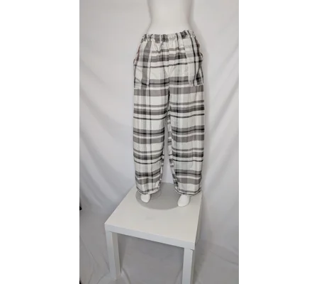 Reworked barrel Leg Trousers: Size 14 city grey check