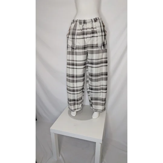 Reworked barrel Leg Trousers: Size 14 city grey check