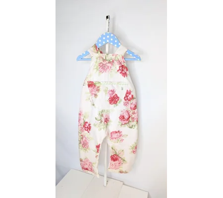 Child dungarees, romper, age 2-3yrs, kitch rose