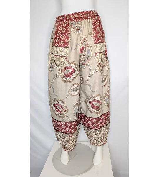 Barrel leg trousers: Size 16 ethnic bohemian,ornamental paisley