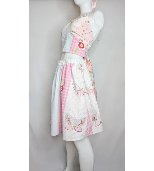Ditsy summer two piece skirt outfit 16 candy butterfly