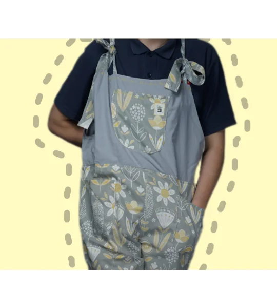 Upcycled patchwork Dungarees: Size 16-18/XL Baggy Fit Overalls