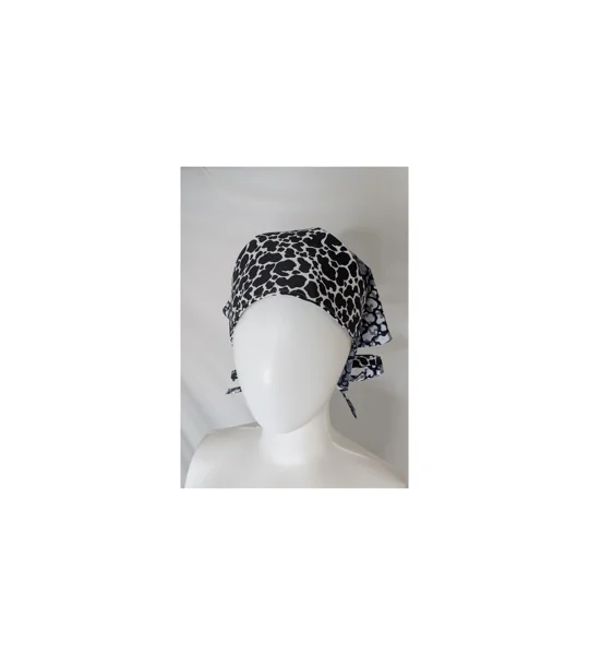 bandana-hair scarf-hair accessorie-sun hat-sun scarf-hair cover-beach hat-holiday hat- monochrome an