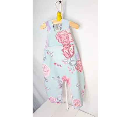 Baby dungarees age 12-18m, aqua rose