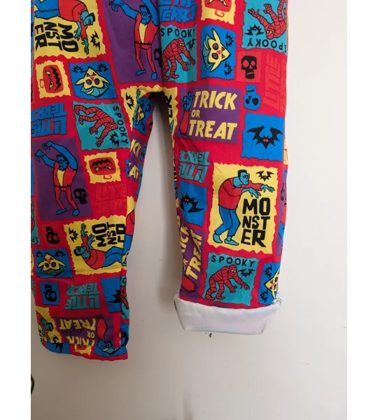 Child Dungarees, romper, age 4-5yrs Halloween monsters suit, bright cartoon dungarees
