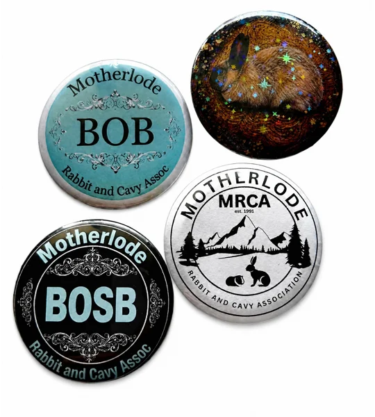 2" custom pin button