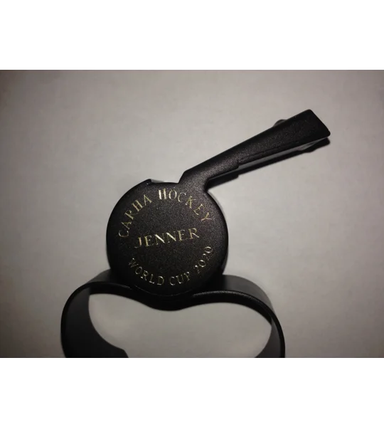 Engraved Acme Thunderer Matte Black Whistle