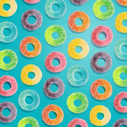 4.5 LB Neon Gummi Rings
