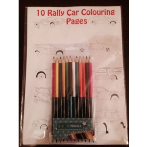 10 Rally car colouring Pages
