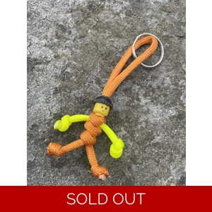 Orange army rally dude  Paracord Keyring