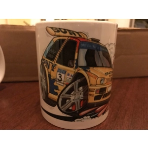 koolart cartoon Vw golf gti Rally Car Mug