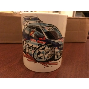 koolart cartoon peugeot 306 Rally Car Mug
