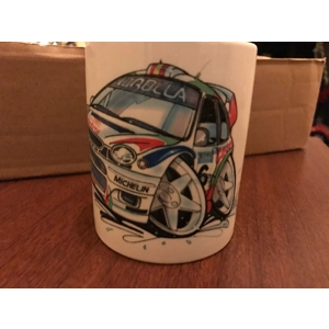 koolart cartoon toyota corolla Rally Car Mug