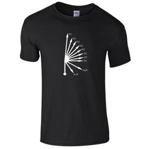black pacenote Tshirt