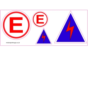 Motorsport UK Extinguisher and Cut Off sticker Sheet