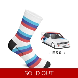 e30 car socks from heel and tread