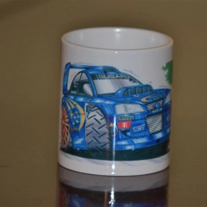 koolart SUBARU WRC front  10 oz mug