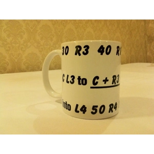 Rally Numbered Pacenote printed 11oz ceramic mug