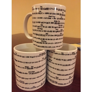 Col de Turini Numbered Pacenote mugs