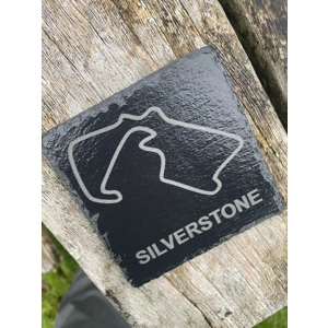 Slate race track coaster