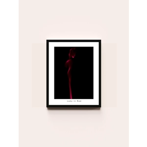 Lady in Red Smoke Art print
