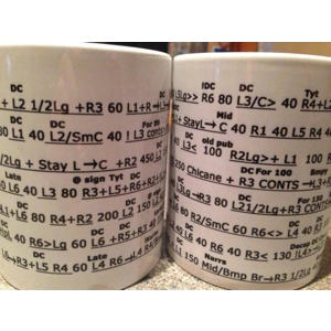 2xMolls Gap 11oz Pacenote Mugs