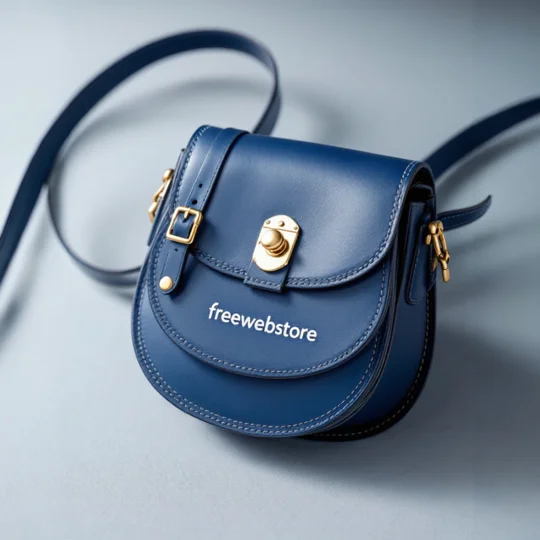 Men's Designer Blue Saddle Bag