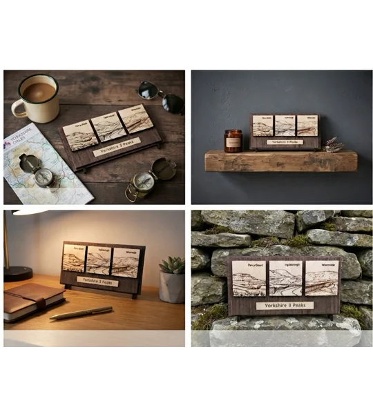Handmade Yorkshire 3 Peaks Desktop Display