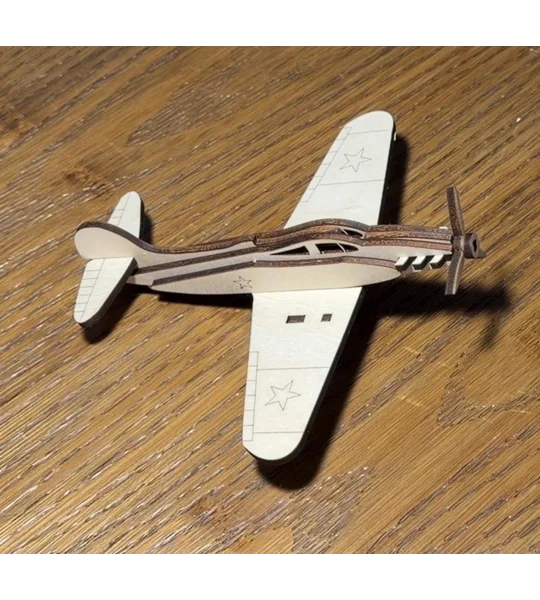 DIY Wooden Aeroplane Model Kit | Laser Cut Self-Assemble Plane | Historic Fighter Plane | 15–20 Min 