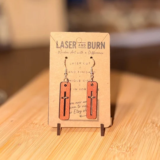 Handmade Laser Cut Wooden Earrings | Choose Your Design | Natural Wood & Lightweight
