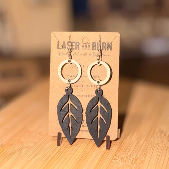 Handmade Laser Cut Wooden Earrings | Choose Your Design | Natural Wood & Lightweight