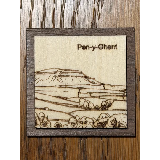 Handmade Laser-Engraved Yorkshire 3 Peaks Fridge Magnets | Dales Souvenir Gift (5cm) | UK Dispatch |