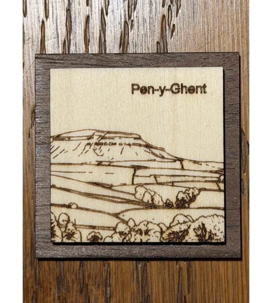 Handmade Laser-Engraved Yorkshire 3 Peaks Fridge Magnets | Dales Souvenir Gift (5cm) | UK Dispatch |