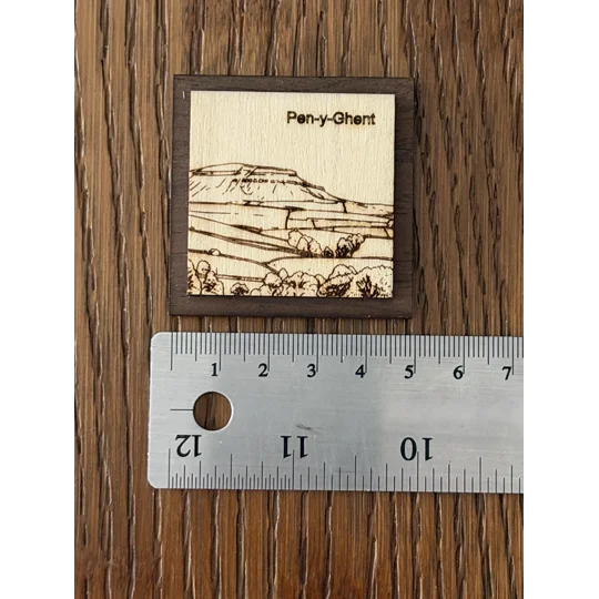 Handmade Laser-Engraved Yorkshire 3 Peaks Fridge Magnets | Dales Souvenir Gift (5cm) | UK Dispatch |