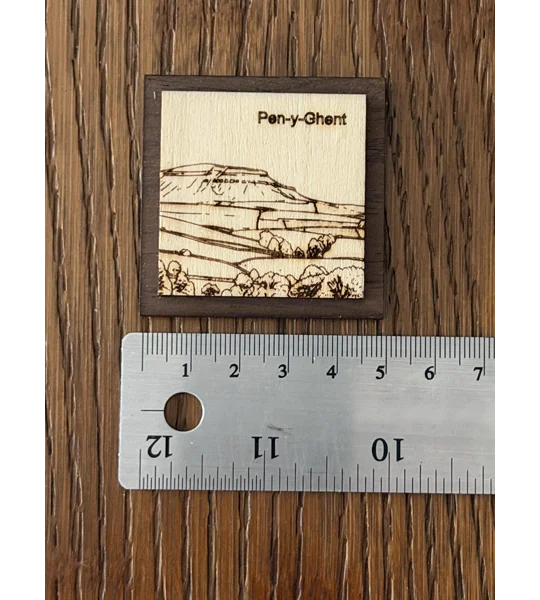 Handmade Laser-Engraved Yorkshire 3 Peaks Fridge Magnets | Dales Souvenir Gift (5cm) | UK Dispatch |