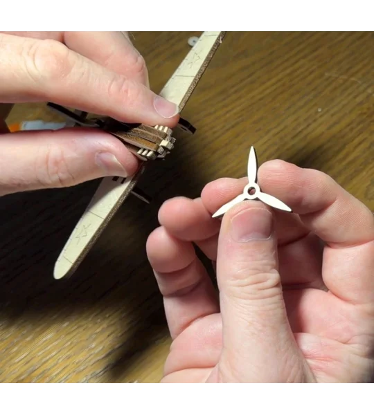 DIY Wooden Aeroplane Model Kit | Laser Cut Self-Assemble Plane | Historic Fighter Plane | 15–20 Min 