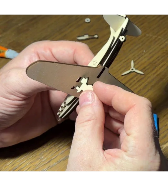 DIY Wooden Aeroplane Model Kit | Laser Cut Self-Assemble Plane | Historic Fighter Plane | 15–20 Min 
