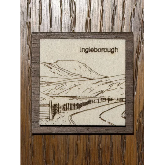 Handmade Laser-Engraved Yorkshire 3 Peaks Fridge Magnets | Dales Souvenir Gift (5cm) | UK Dispatch |