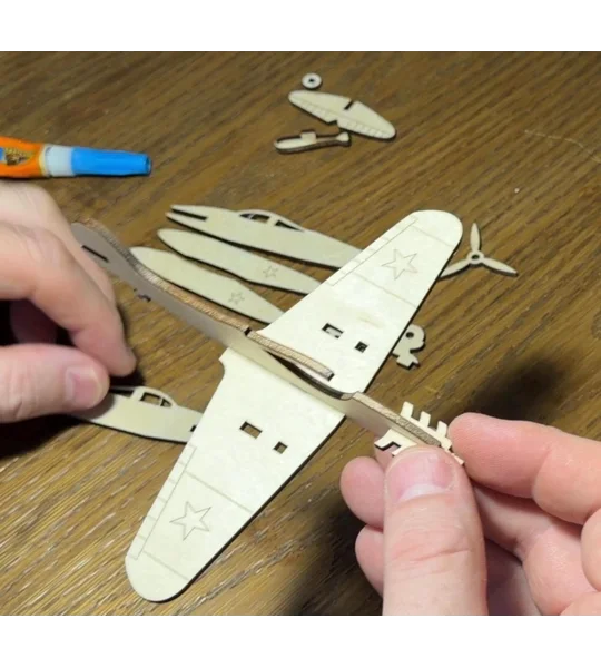 DIY Wooden Aeroplane Model Kit | Laser Cut Self-Assemble Plane | Historic Fighter Plane | 15–20 Min 