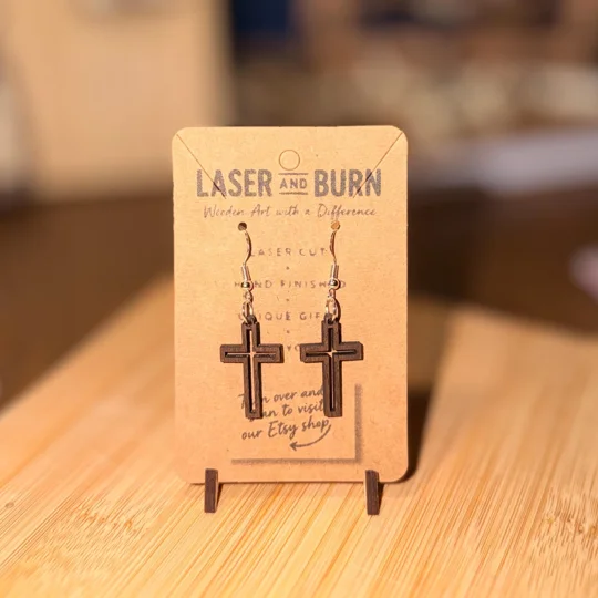 Handmade Laser Cut Wooden Earrings | Choose Your Design | Natural Wood & Lightweight