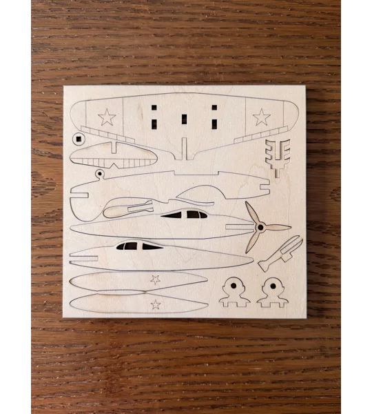 DIY Wooden Aeroplane Model Kit | Laser Cut Self-Assemble Plane | Historic Fighter Plane | 15–20 Min 