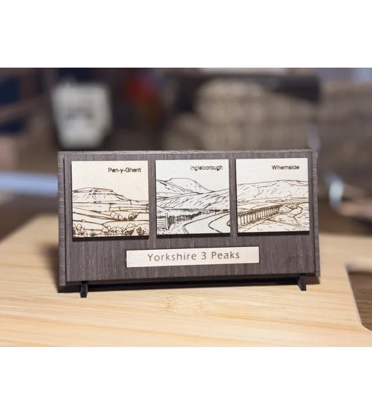 Handmade Yorkshire 3 Peaks Desktop Display