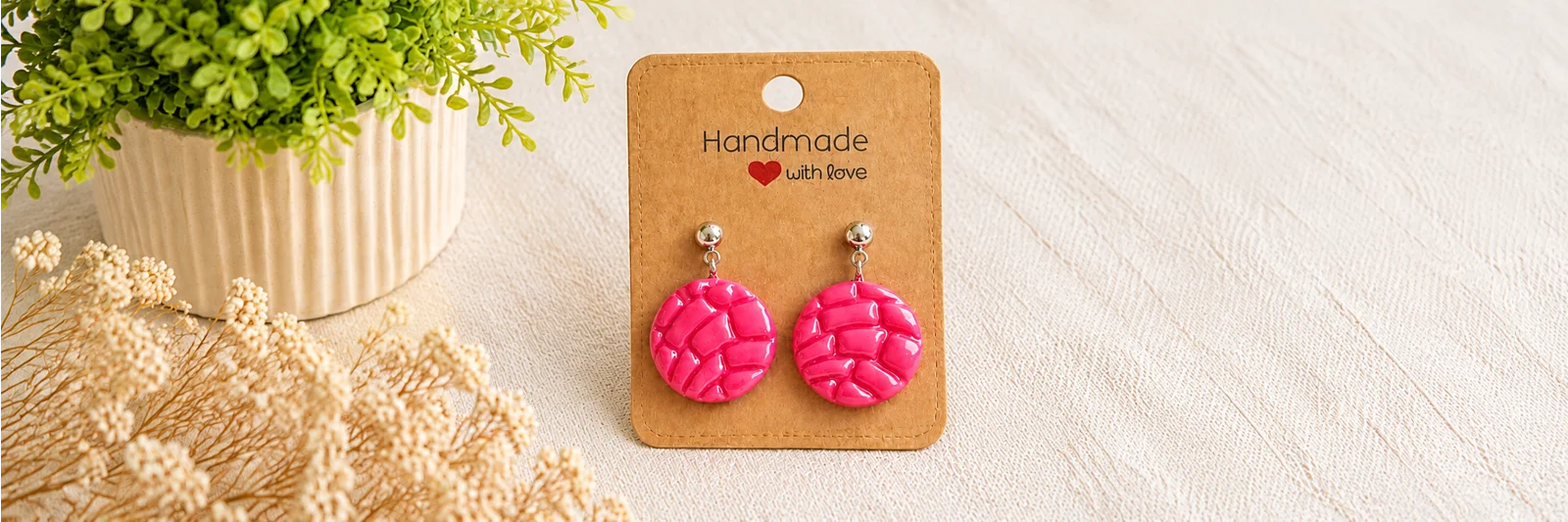 Handmadepinkmosaicearringsdisplay 1791478340430