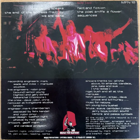 Twelfth Night | Live and Let Live | 1984